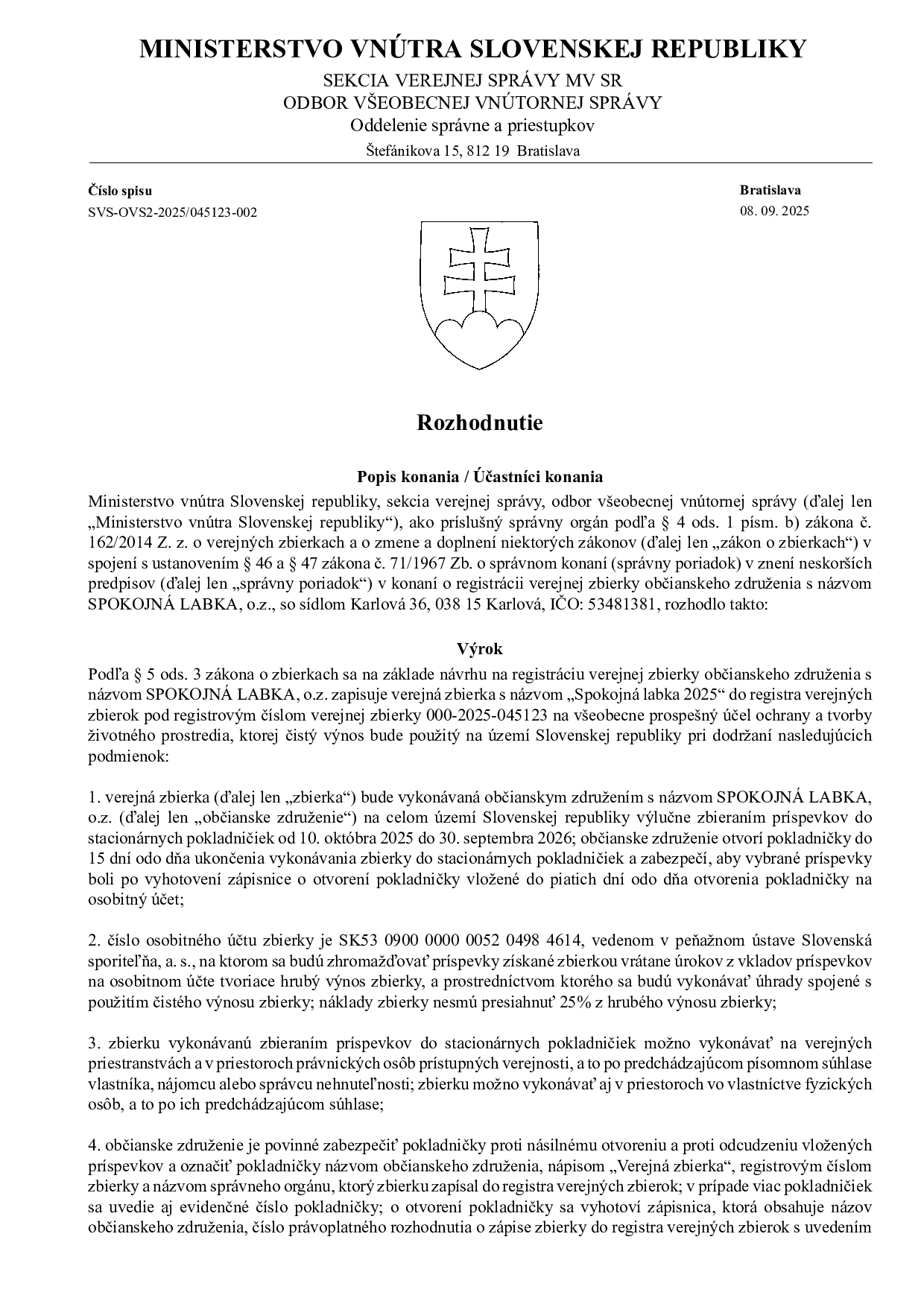 Rozhodnutie 2025